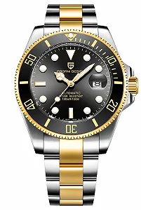 Автоматические часы Pagani Design 43 мм, механические наручные часы, 100 м водонепроницаемость, нержавеющая сталь, сапфировое стекло, механизм NH35 - Фото 1