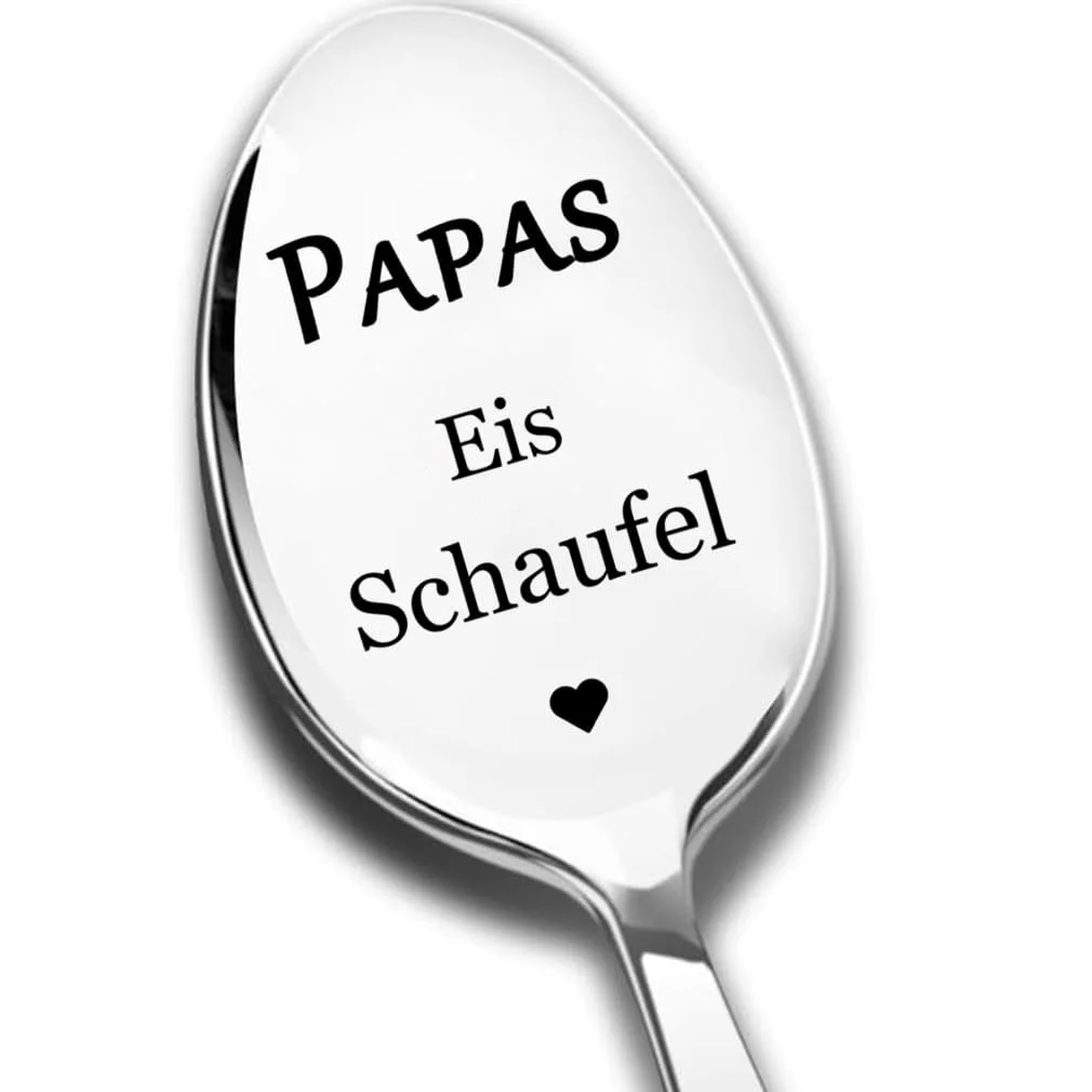 Ложка з нержавіючої сталі з гравіюванням для тата, фото №1