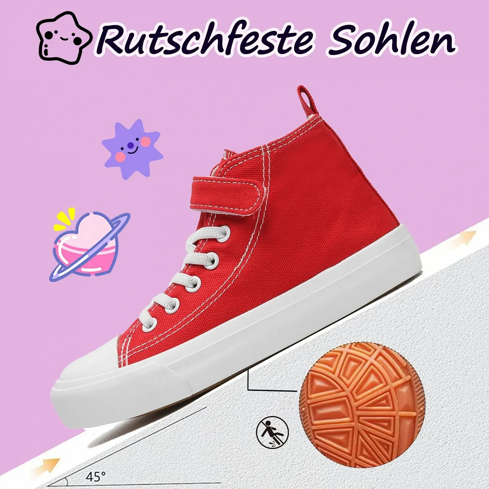 Дитячі Кеди для Дівчат Високі Класичні на Липучках Спортивні, фото №3