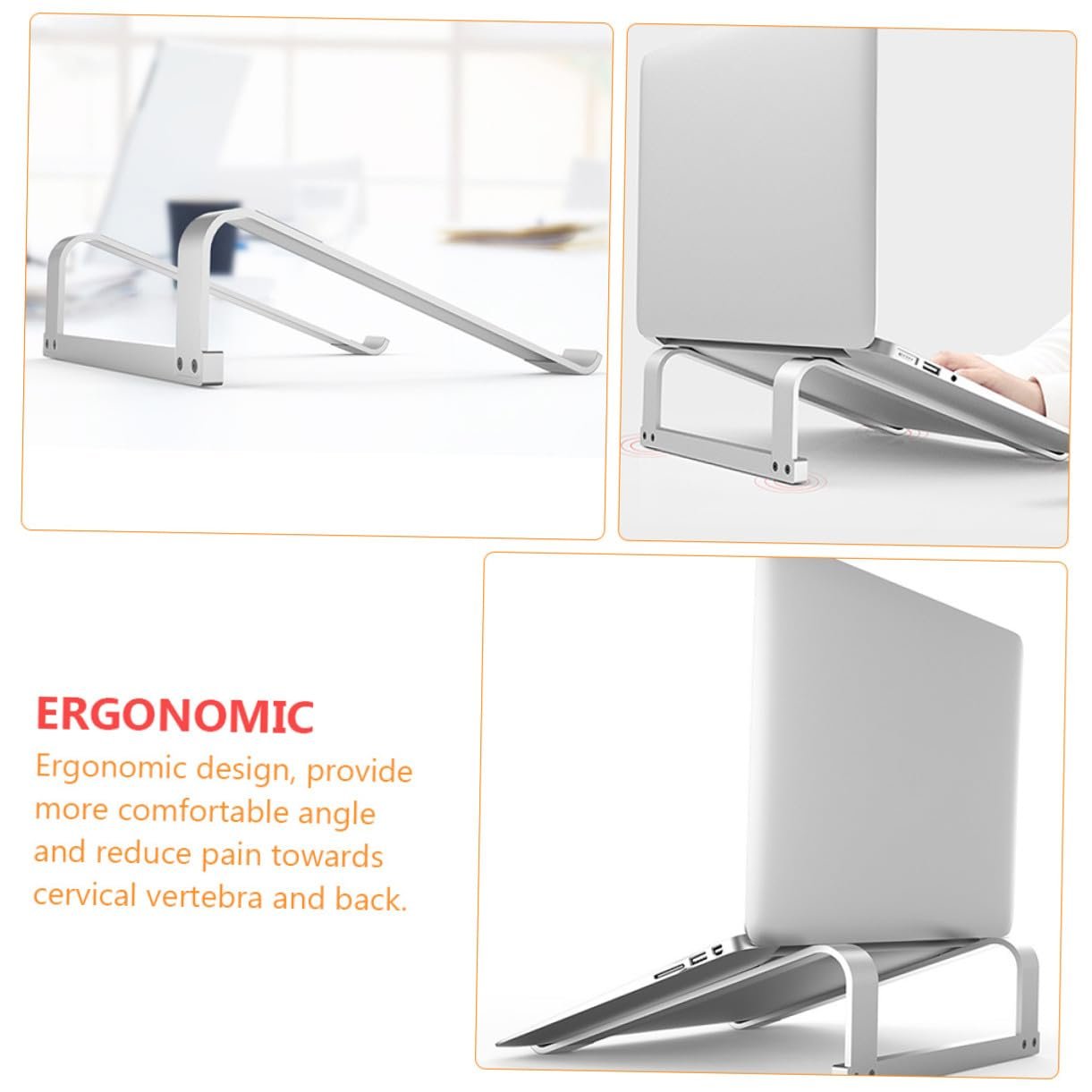 Портативна Підставка для Ноутбука Алюмінієва з Функцією Охолодження, фото №5