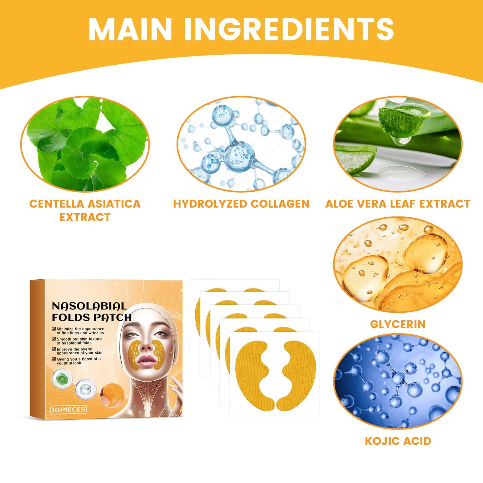 Патчі для обличчя проти зморшок Pack of 20 Anti-Ageing, фото №5