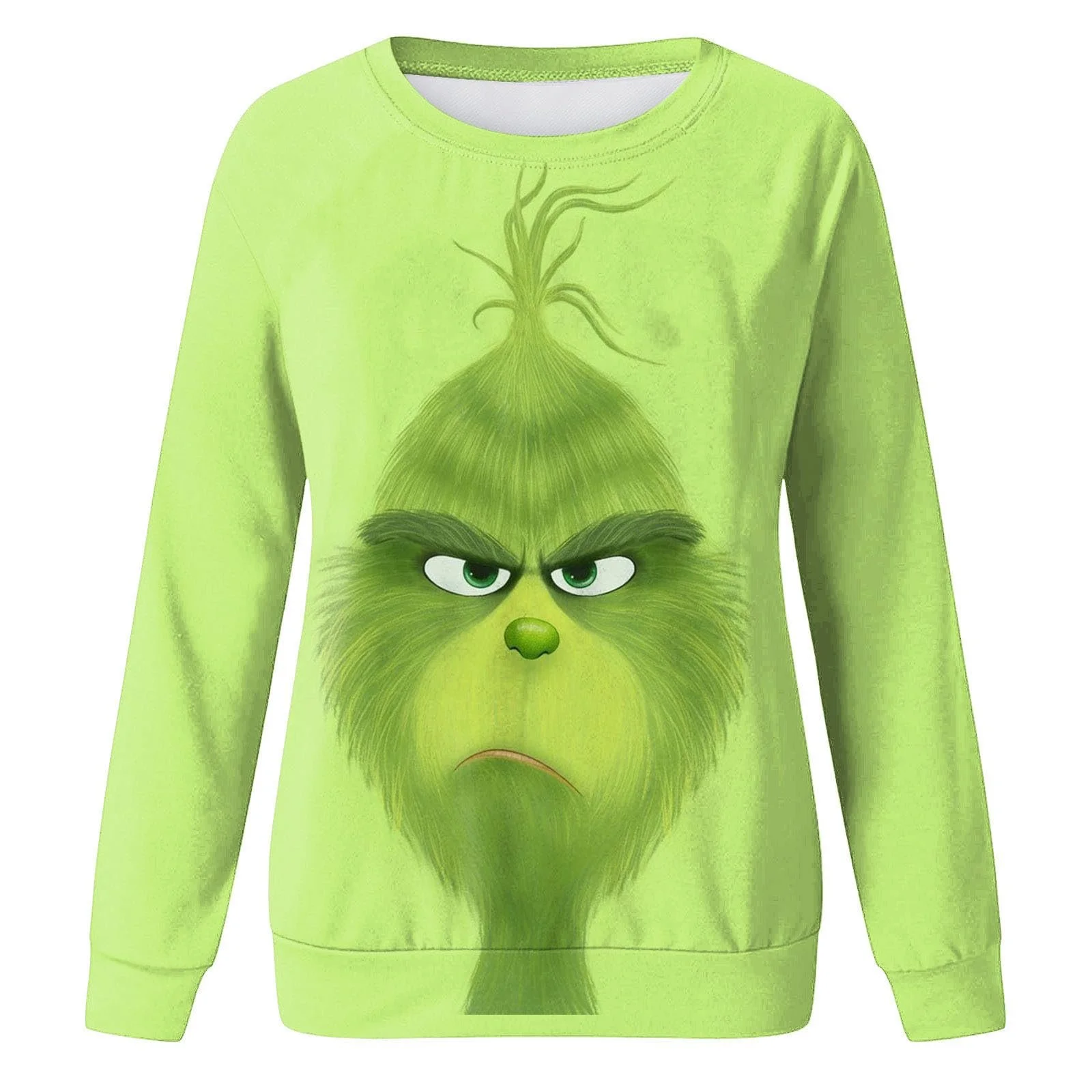 Рождественский свитер, женский смешной рождественский свитшот с принтом Санты, женский рождественский джемпер, рождественский джемпер с длинным рукавом, рождественский мотив, рождественский джемпер с круглым вырезом, женские топы, зимняя блузка, фото №5