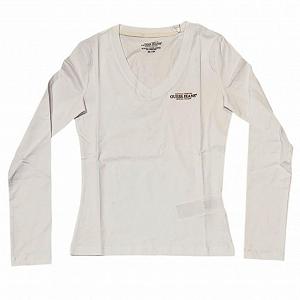 Футболка GUESS JEANS с длинными рукавами женская белая - Фото 1
