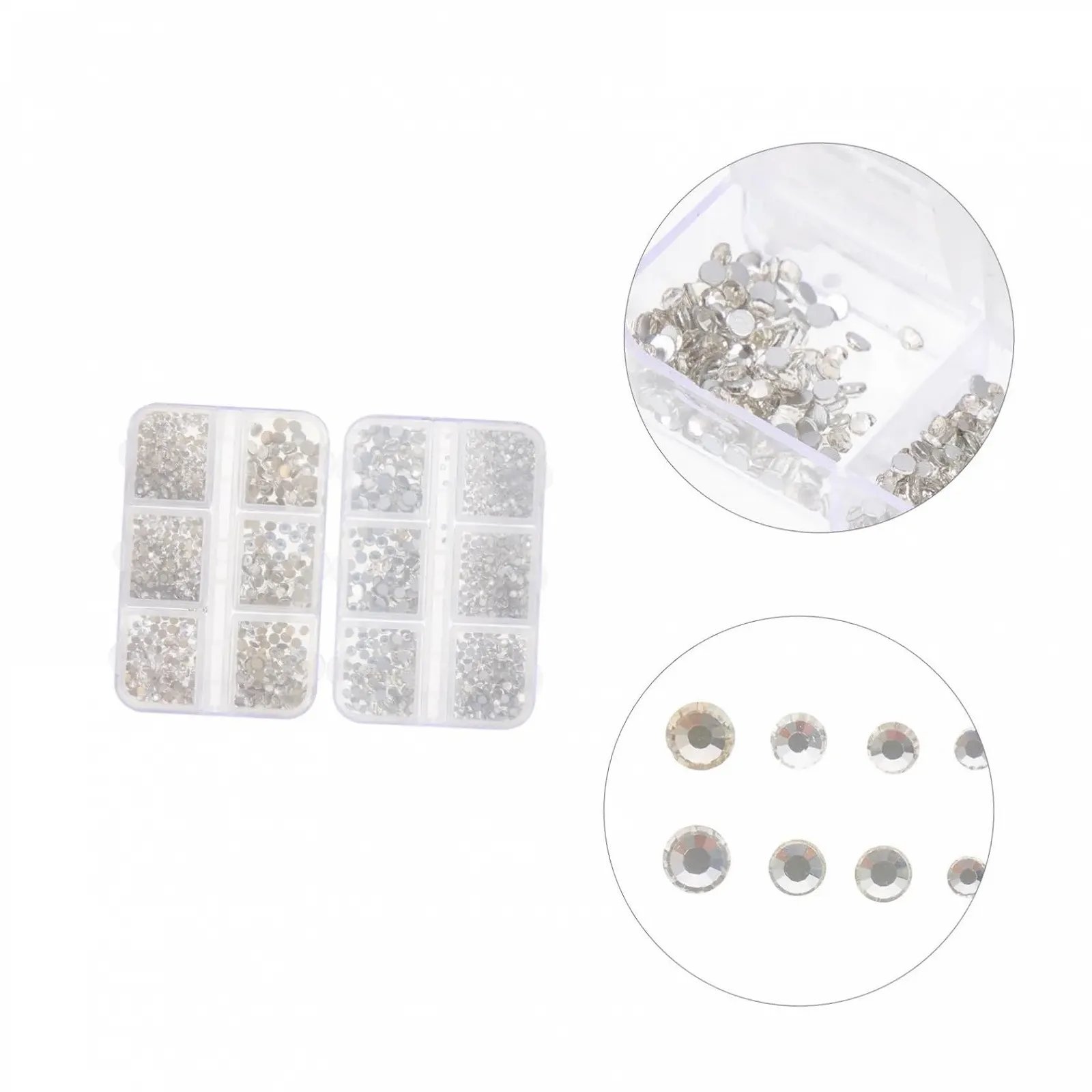 Подвеска для ногтей PLAFOPE 2 коробки Аксессуары для маникюра Декор для маникюра DIY Украшения для ногтей Набор аксессуаров для маникюра Шармы для ногтей Стразы, фото №2