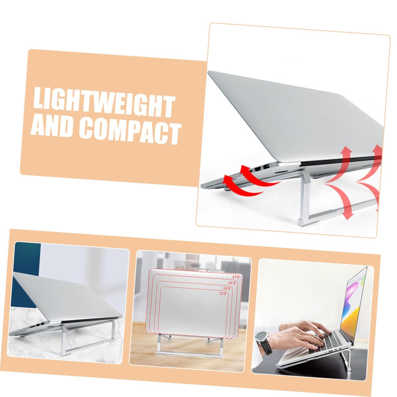 Складана Підставка для Ноутбука для різних моделей. Легка та компактна для дому та офісу, фото №5