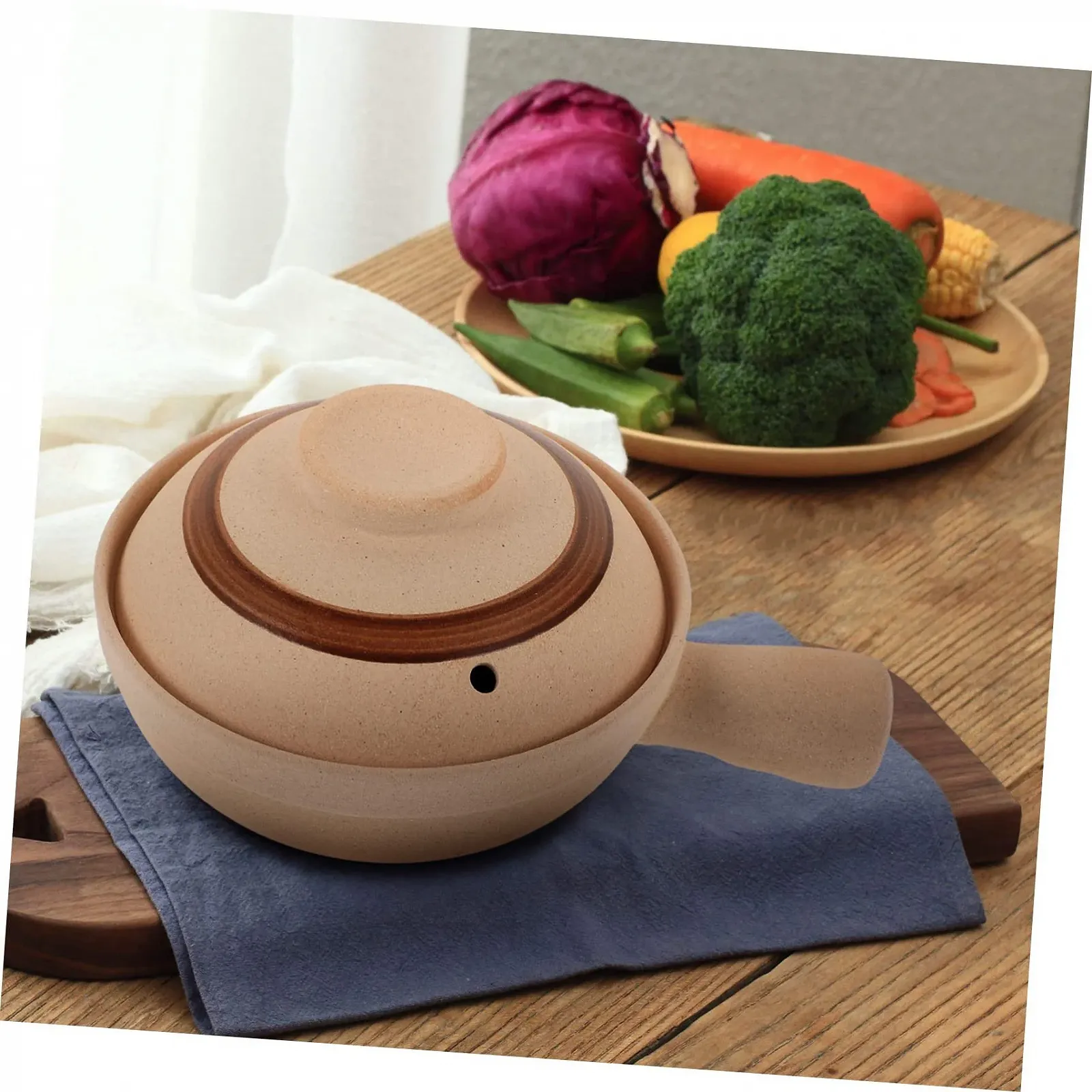 Кастрюля для супа Luxshiny с крышкой керамическая, фото №5