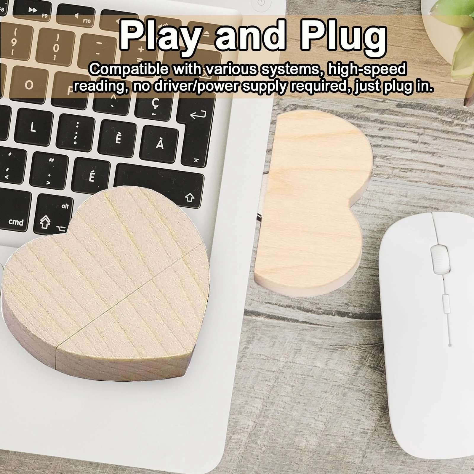 USB-накопичувач TATMOHIK 64 ГБ USB 3.0 Wooden Heart Maple з дерев'яною коробкою, фото №4 USB-накопичувач TATMOHIK 64 ГБ USB 3.0 Wooden Heart Maple з дерев'яною коробкою, фото №4