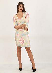 Платье Enna Levoni S Бежевый (ND-70108-Beige) synthetic.ua - Фото 1