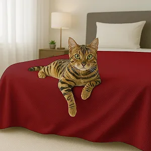 Покрывало Byour3 Хлопок Органический Смешанный Двуспальная Односпальная Queen Size Лето Весна Декоративное Прочное Покрывало Спальня Красный, Односпальная - Фото 1