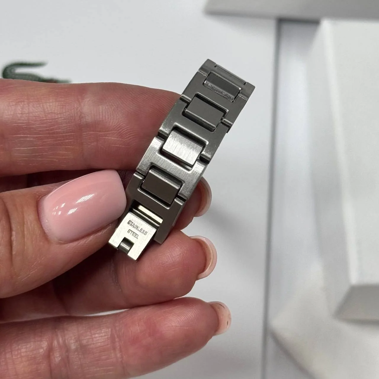 Браслет мужской Lacoste серебряного цвета стальной, фото №8