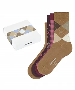 Жіночі шкарпетки Burlington Seasonal Gift W So Cotton Patterned 4 пари - Фото 1