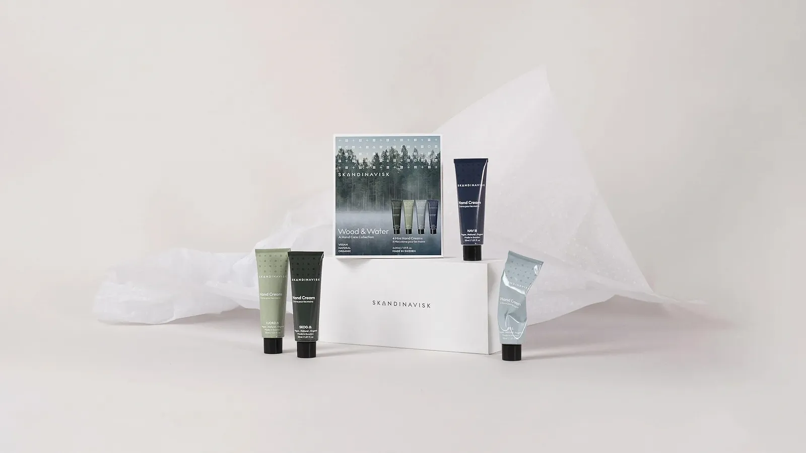 Набір міні-кремів для рук Skandinavisk Wood & Water Веганська формула, 30 мл x 4, фото №3
