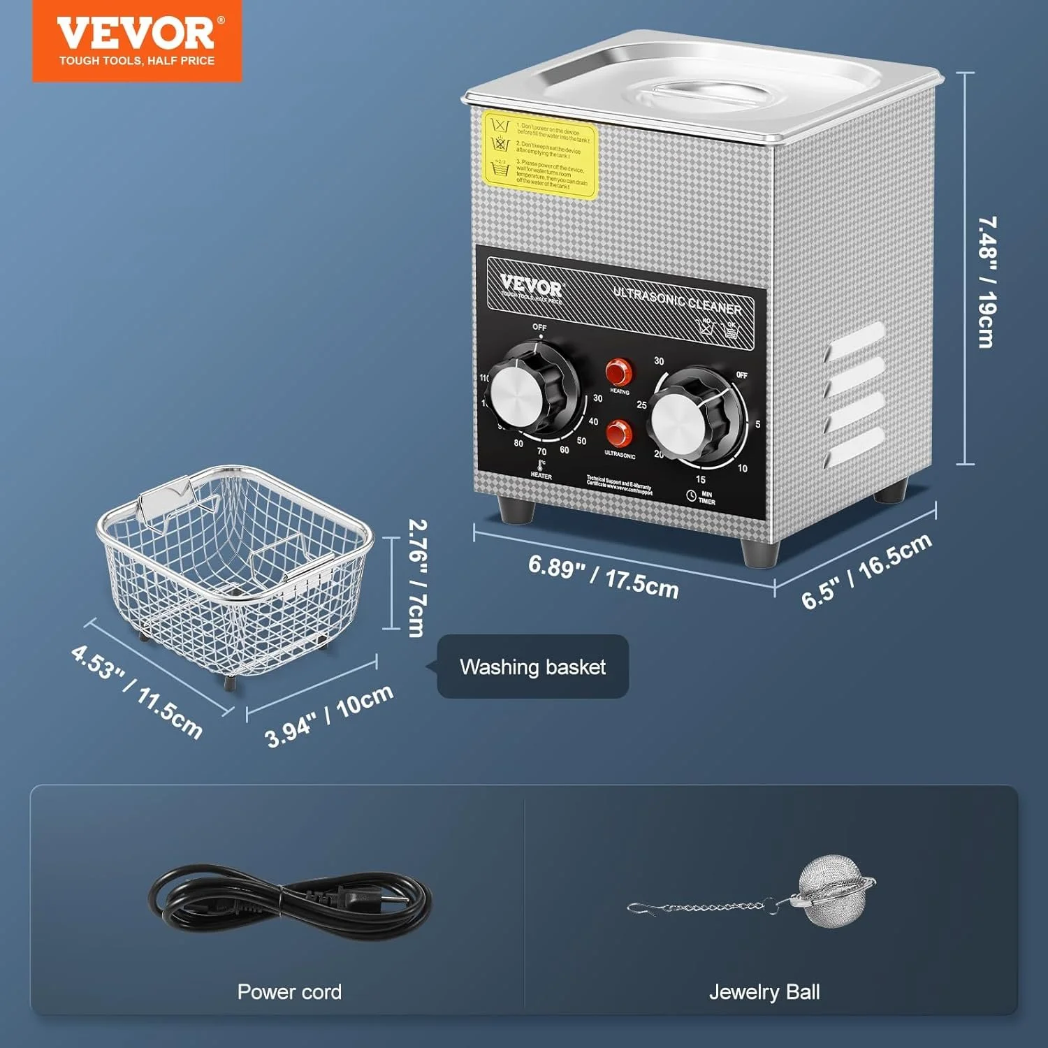 Ультразвуковий очисник Vevor Ultrasonic Cleaners 2L KZ-S2 Silver, фото №7 Ультразвуковий очисник Vevor Ultrasonic Cleaners 2L KZ-S2 Silver, фото №7