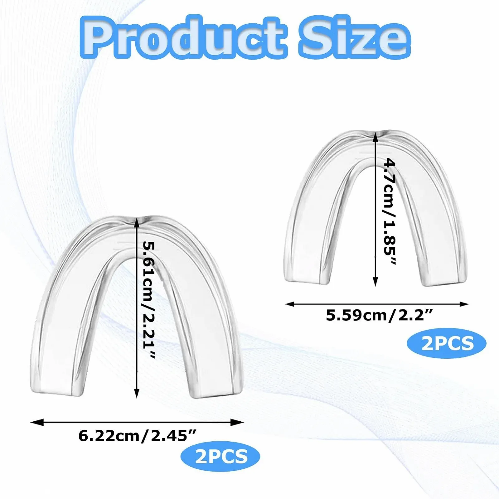 Капа от бруксизма 4 шт., для мужчин и женщин, от бруксизма, скрежета зубами и храпа, фото №2