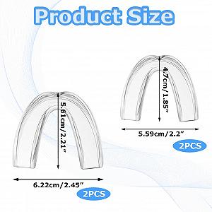 Капа від бруксизму 4 шт., для чоловіків та жінок, від бруксизму, скреготу зубами та хропіння synthetic.ua - Фото 1