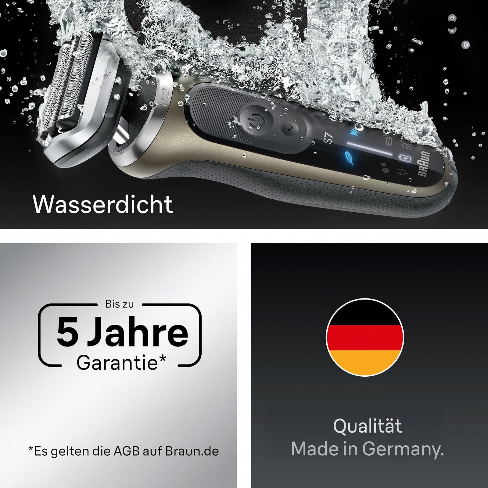 Электробритва для головы Braun Series 7 Wet & Dry, 60 мин, водонепроницаемая Золотистый, фото №6 Электробритва для головы Braun Series 7 Wet & Dry, 60 мин, водонепроницаемая Золотистый, фото №6