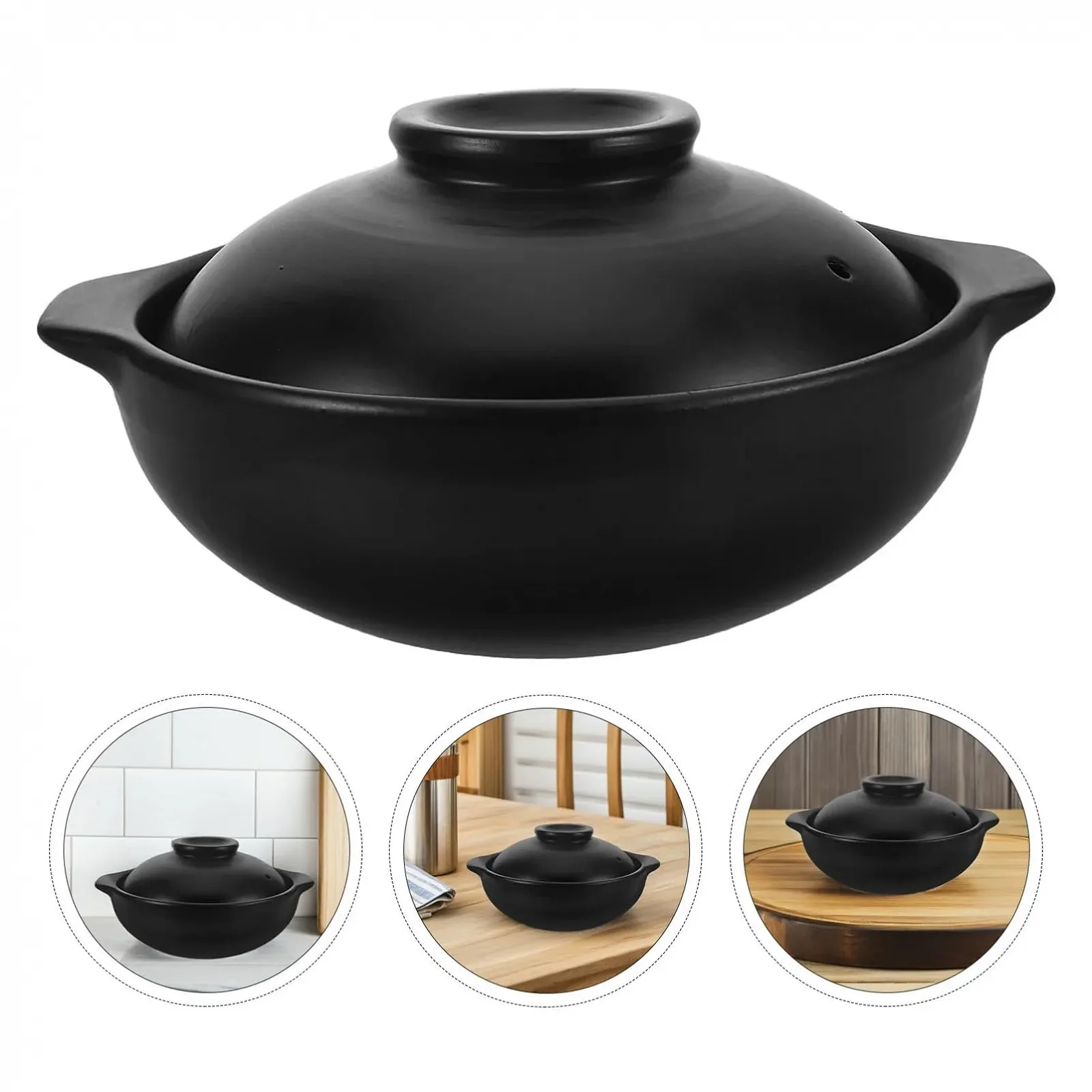 Каструля Sosoport глиняна китайська з кришкою термостійка, фото №9