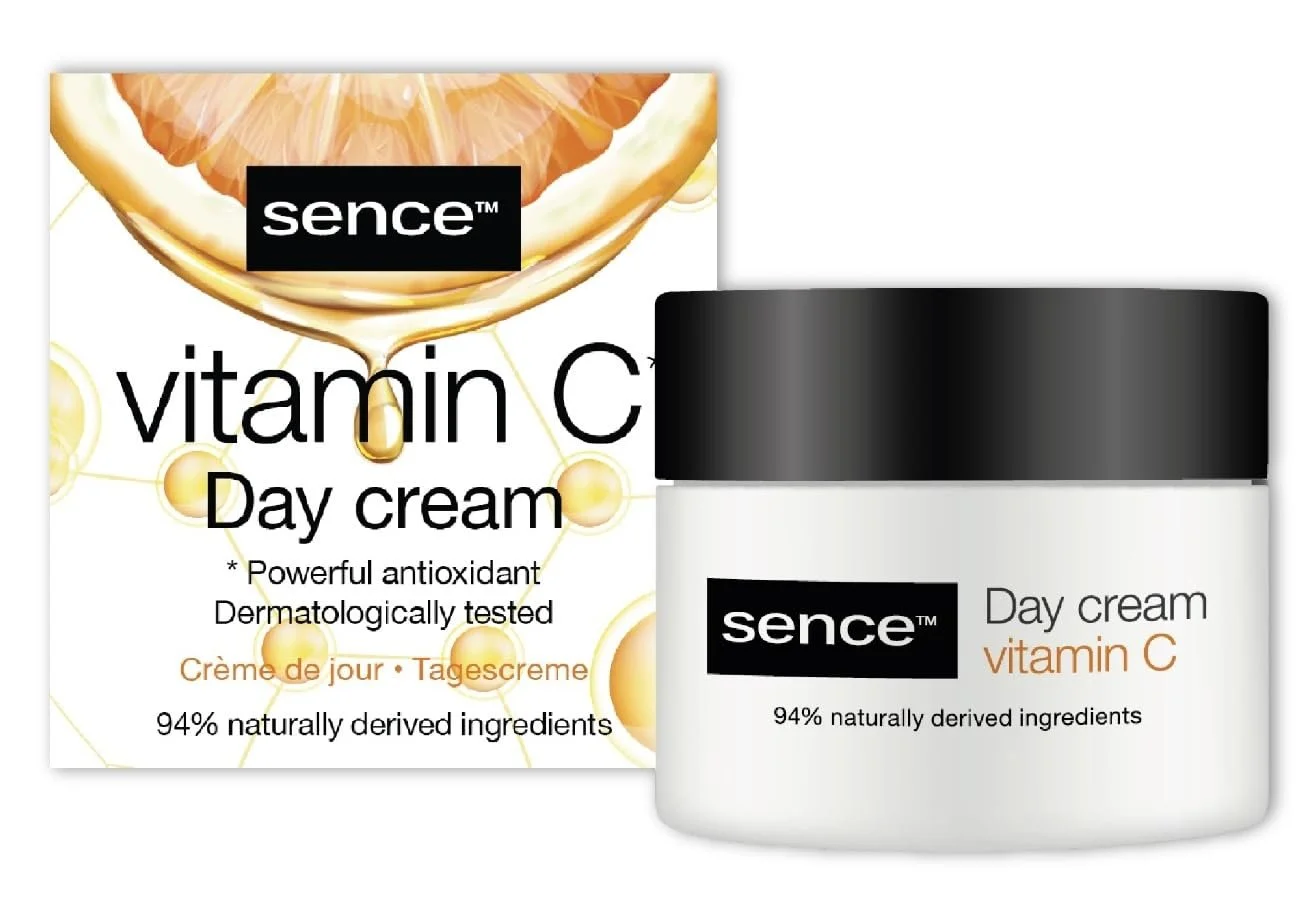 Денний крем для обличчя Sence Vitamin C з лимонною та 4 гіалуроновими кислотами веганський 2 x 50 мл, фото №1 Денний крем для обличчя Sence Vitamin C з лимонною та 4 гіалуроновими кислотами веганський 2 x 50 мл, фото №1