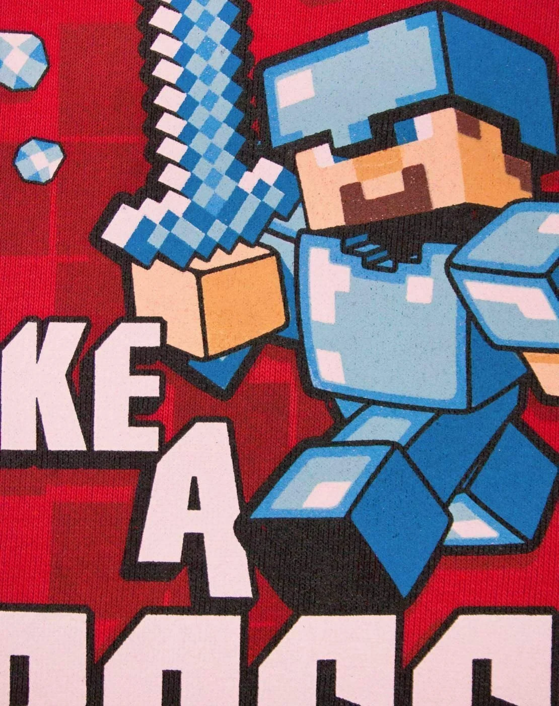 Світшот Minecraft Like a Chef Steve для хлопчиків, червоний, з довгими рукавами, фото №3
