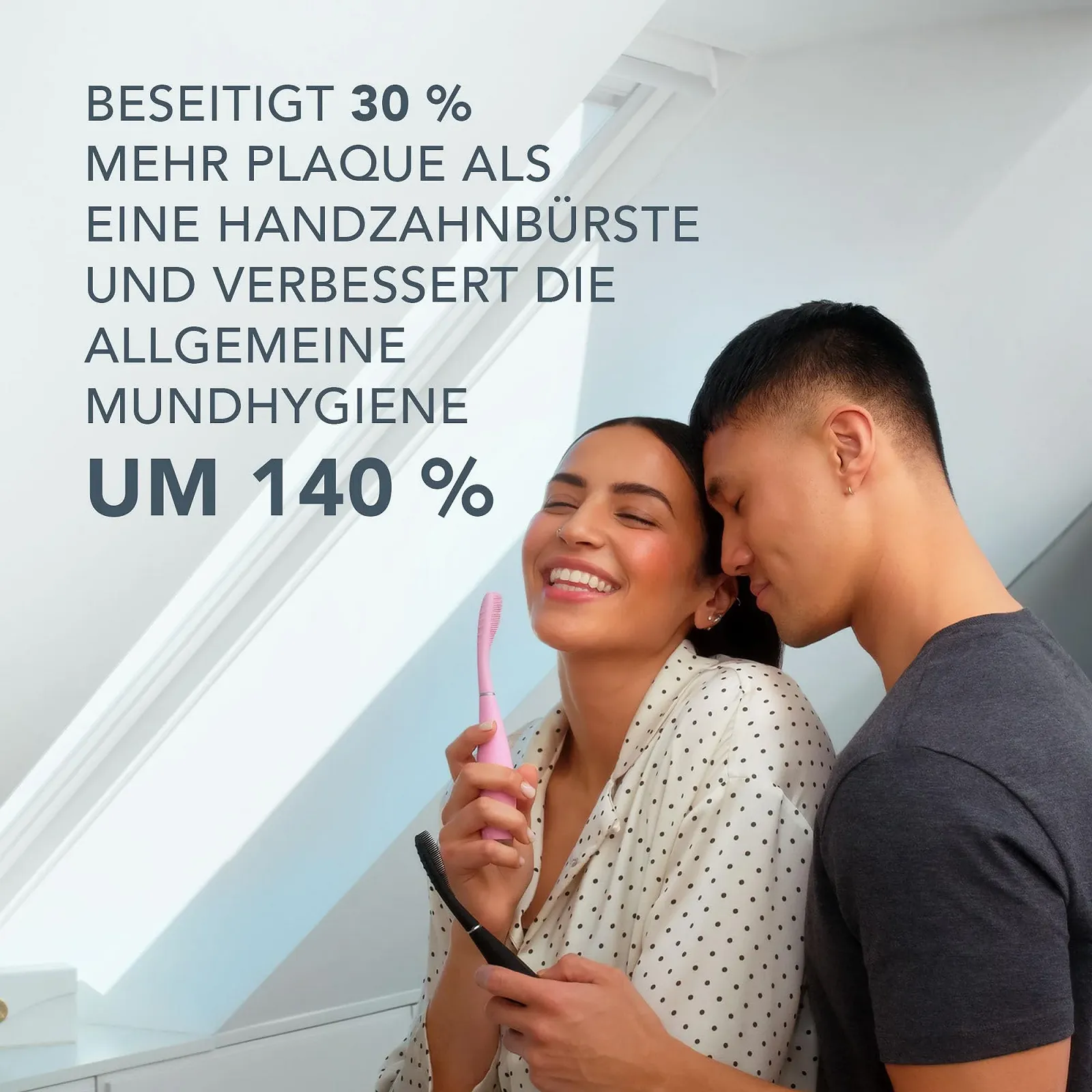 Электрическая силиконовая звуковая зубная щетка FOREO ISSA 3 4-в-1, ISSA Hybrid Wave Фуксия, фото №7