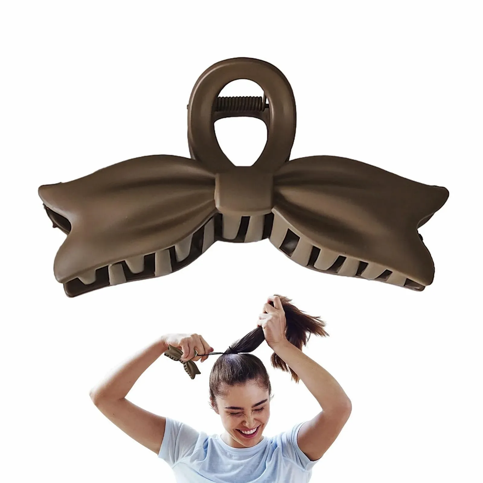 Заколка для волос с бантом, крабовый зажим, противоскользящая, большая заколка для волос для женщин и девушек, для длинных волос, фото №5 Заколка для волос с бантом, крабовый зажим, противоскользящая, большая заколка для волос для женщин и девушек, для длинных волос, фото №5