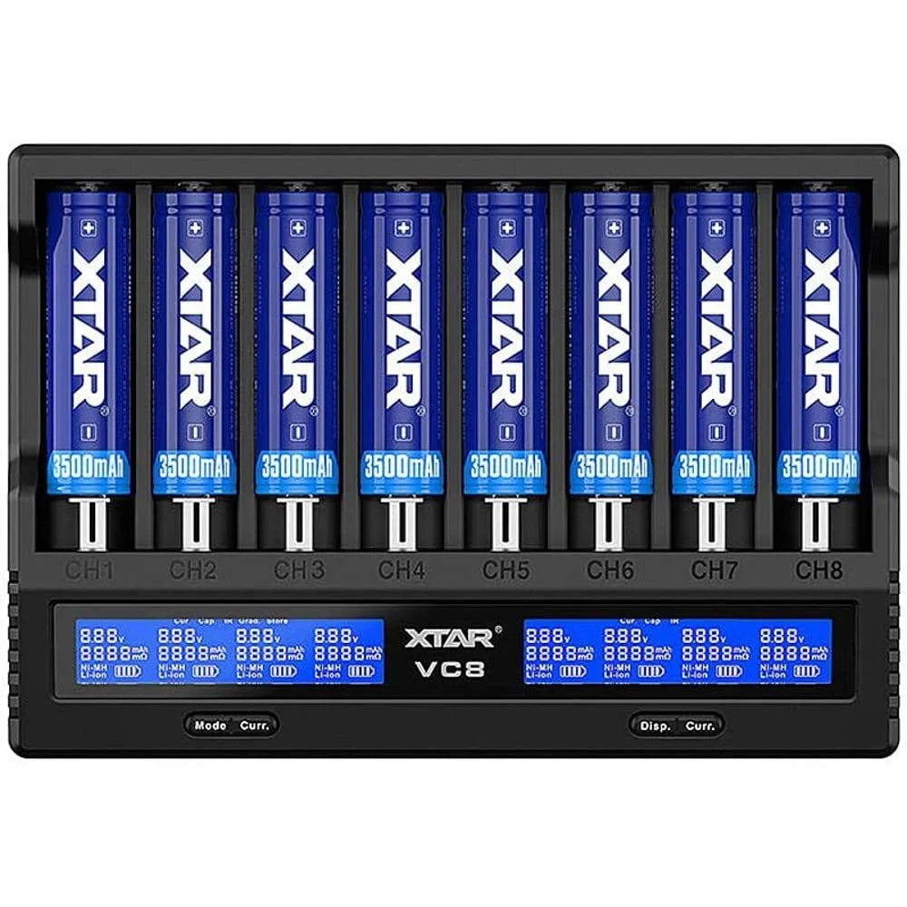 Зарядний пристрій Xtar VC8 для 8 Li-Ion та NiMH акумуляторів розміру 18650, AA, AAA тощо. Універсальний та швидкий, фото №3