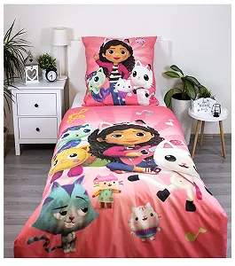 Постельное белье детское Theonoi Gabby's Dollhouse 135 x 200 см, 80 x 80 см Хлопок - Фото 1