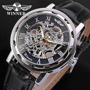 Годинник Winner Black II, колір чорний - Фото 1