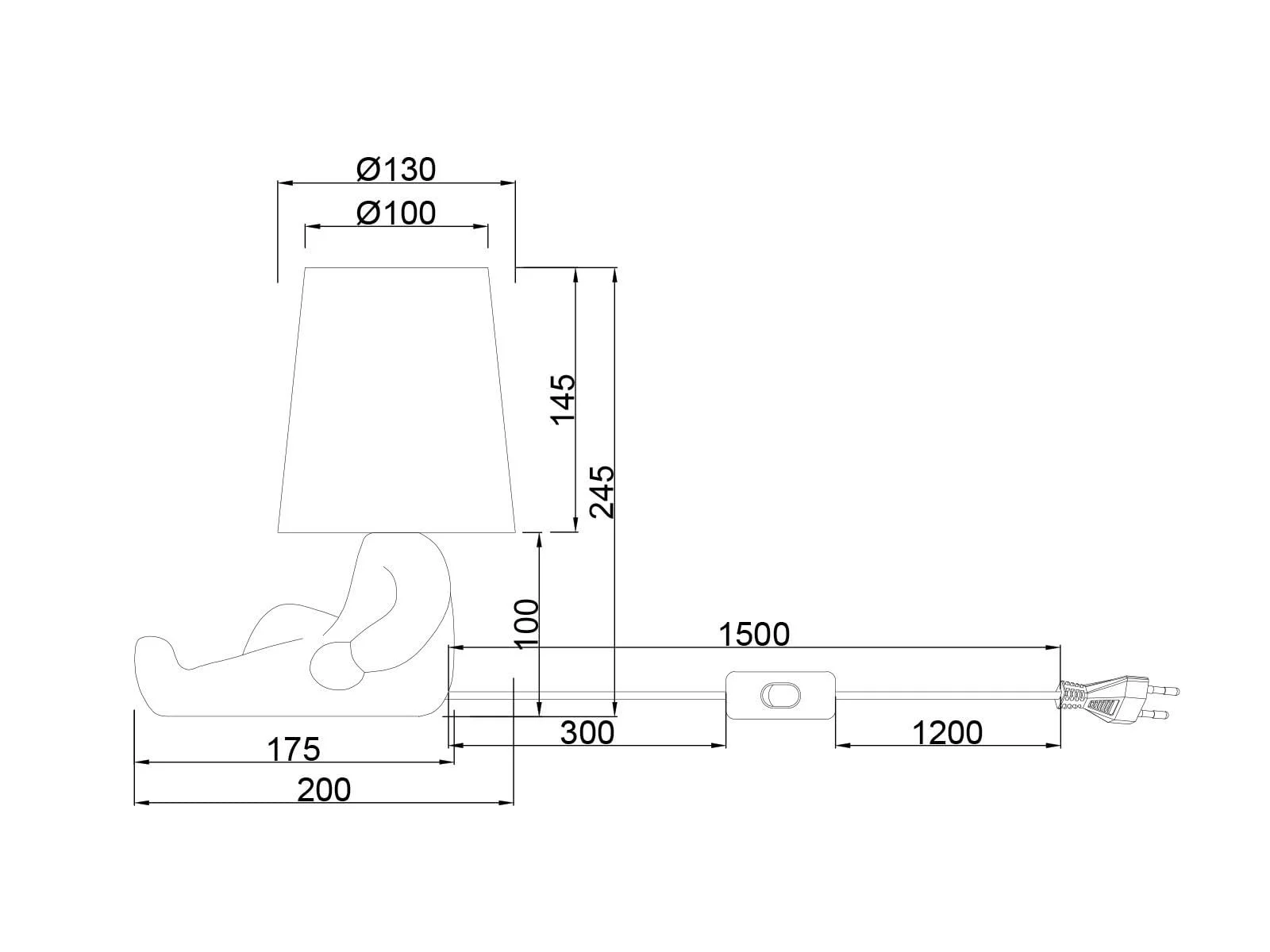 Настільна лампа meineWunschleuchte Ceramic 24.5 см Blue, фото №5