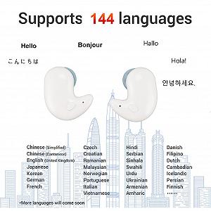 Навушники для перевода голоса GOWENIC, Голосовые наушники-переводчики, направленного звука со 144 языками, Активное шумоподавление для глобальной коммуникации Белый synthetic.ua - Фото 1