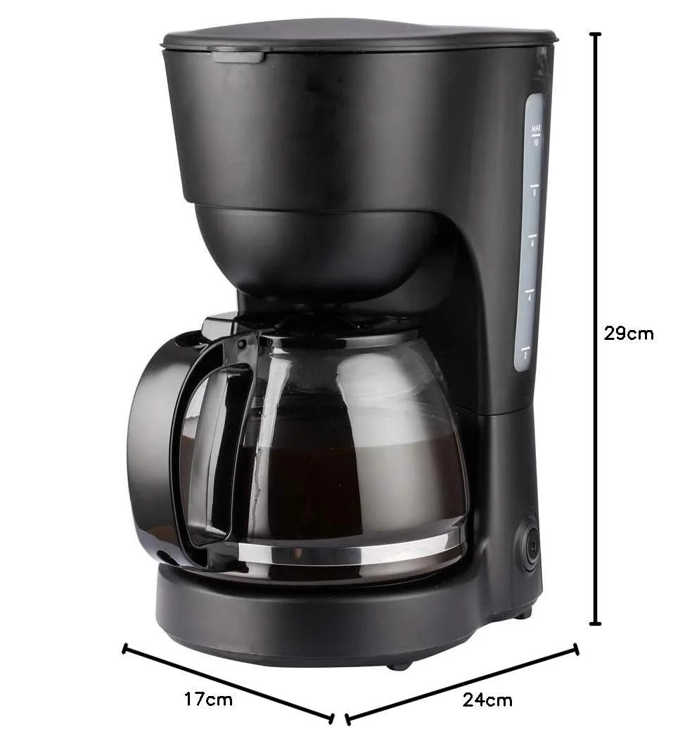 Капельная кофеварка LENTZ 1.25 л 750 Вт Черная, фото №3