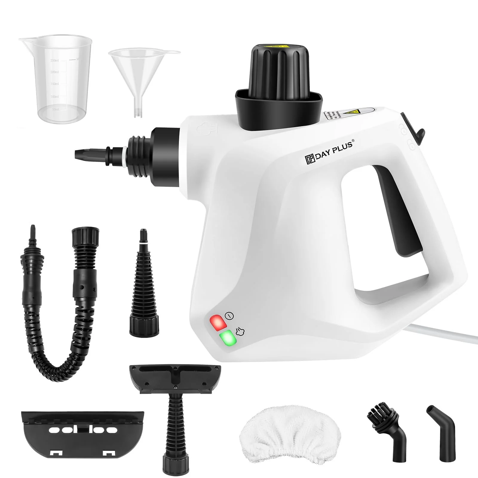 Пароочиститель ручной универсальный 400 мл 1000 Вт 2.5 м кабель 9 аксессуаров, фото №1 Пароочиститель ручной универсальный 400 мл 1000 Вт 2.5 м кабель 9 аксессуаров, фото №1