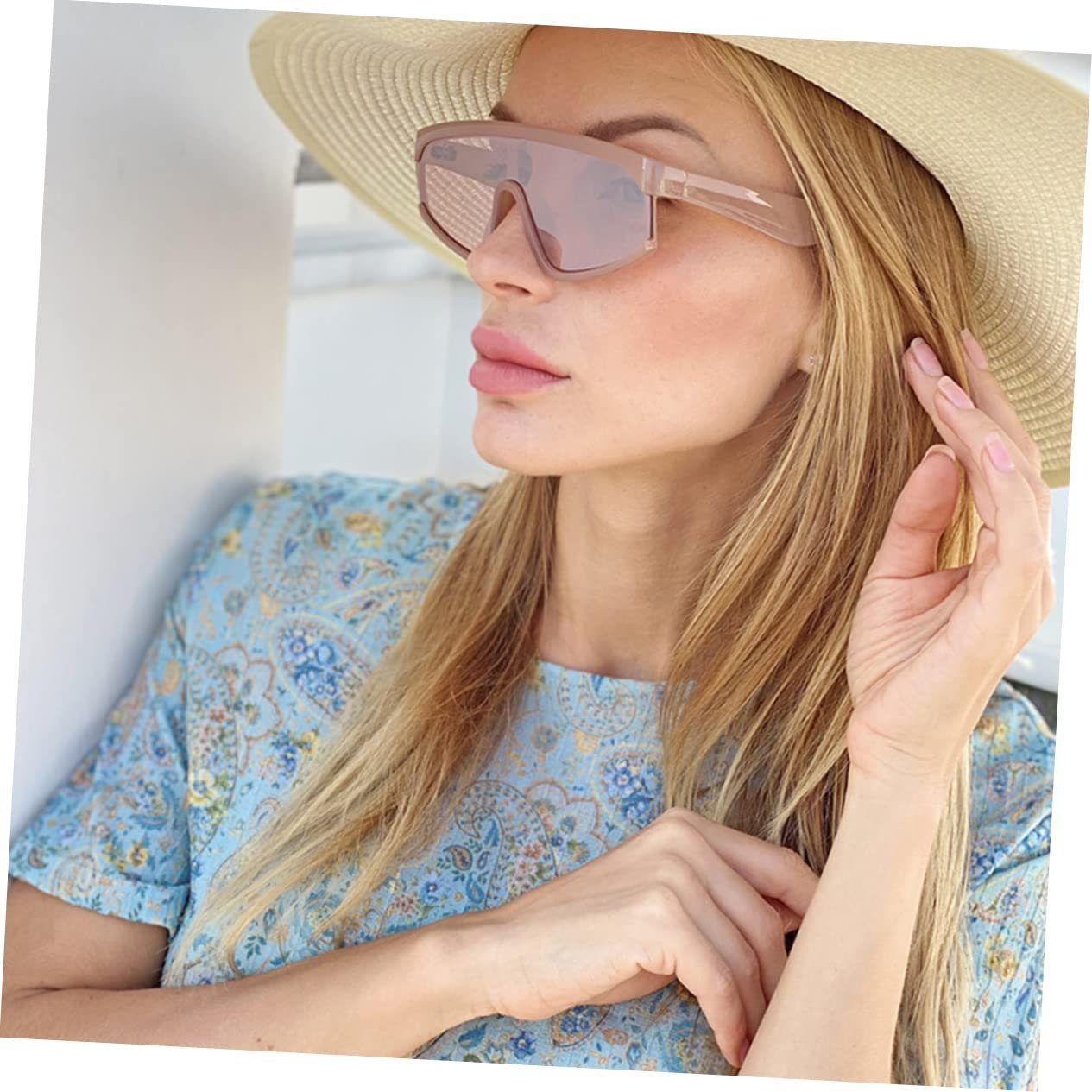 Сонцезахисні окуляри Прямокутні Модні окуляри для жінок PACKOVE Outdoor, коричневий, фото №9