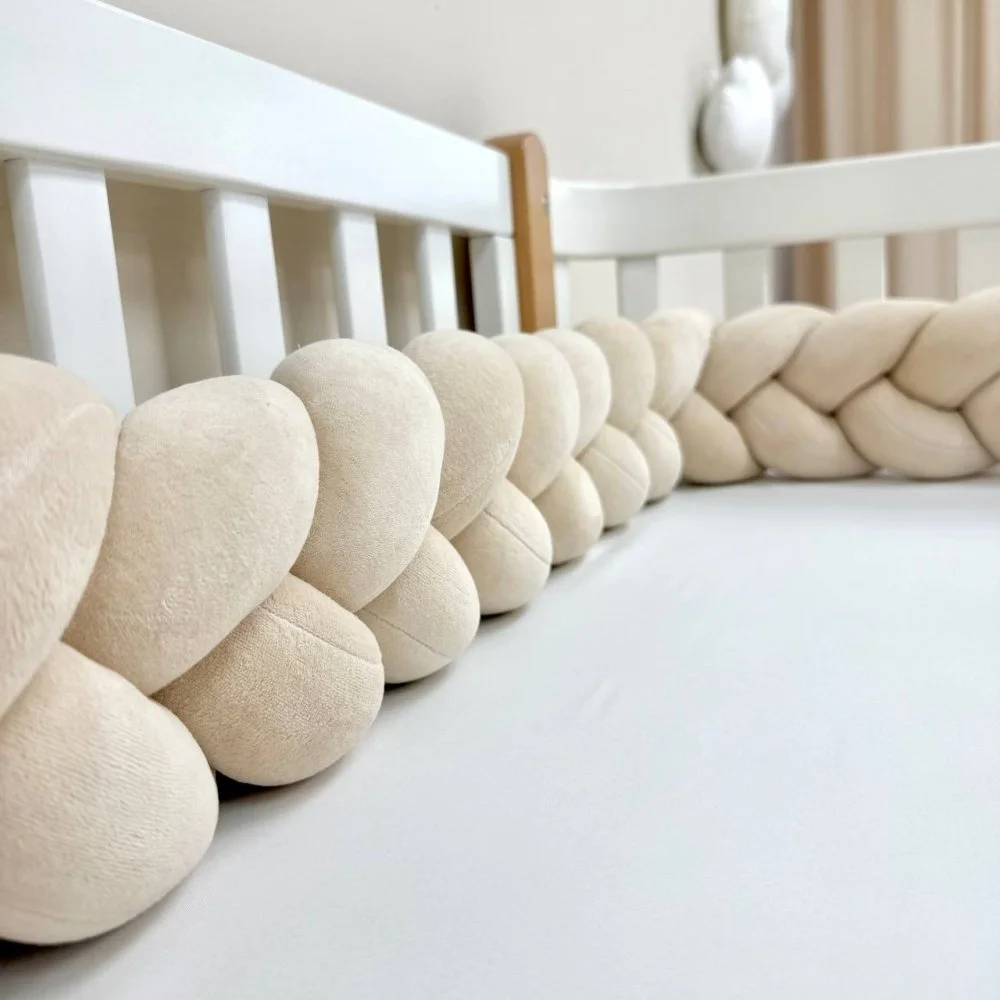 Бортик-коса крем 3,6 м на всі сторони ліжечка, фото №2 Бортик-коса крем 3,6 м на всі сторони ліжечка, фото №2