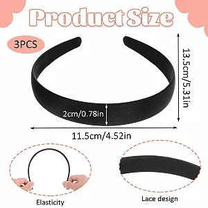 Набір оксамитових обручів на голову 3 шт synthetic.ua - Фото 1