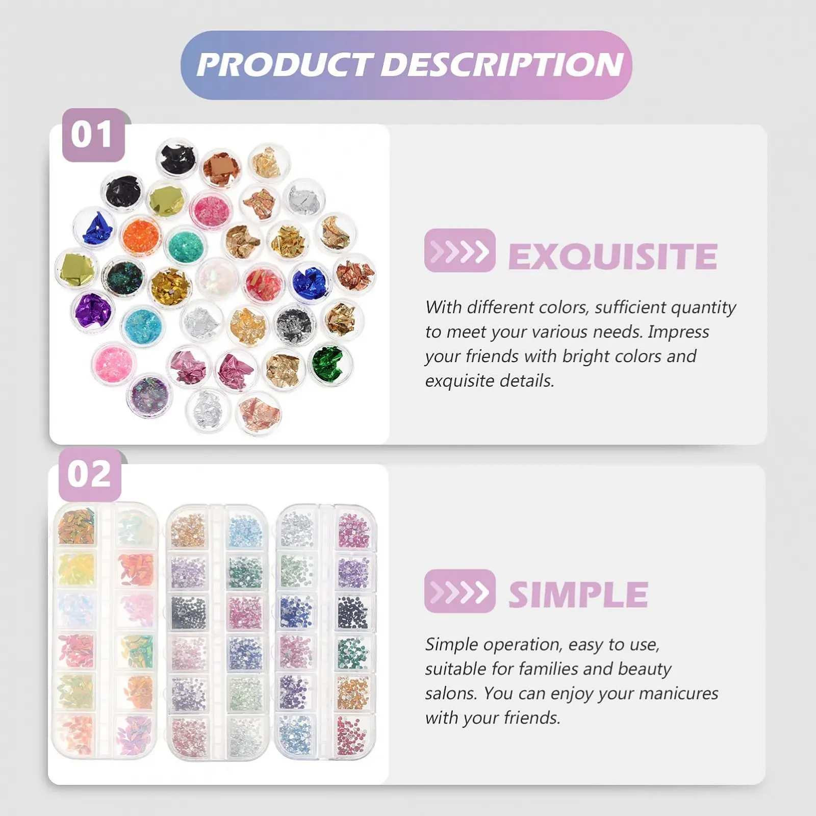 Набір для нігтів DIY Інструмент для манікюру Фольга для нігтів Декоративні прикраси, фото №6 Набір для нігтів DIY Інструмент для манікюру Фольга для нігтів Декоративні прикраси, фото №6