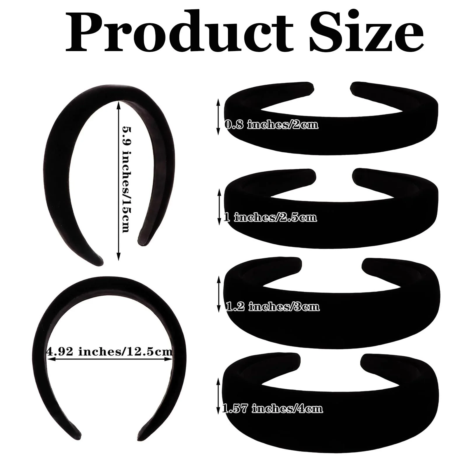 Набір оксамитових жіночих обручів для волосся 4 шт, фото №2 Набір оксамитових жіночих обручів для волосся 4 шт, фото №2