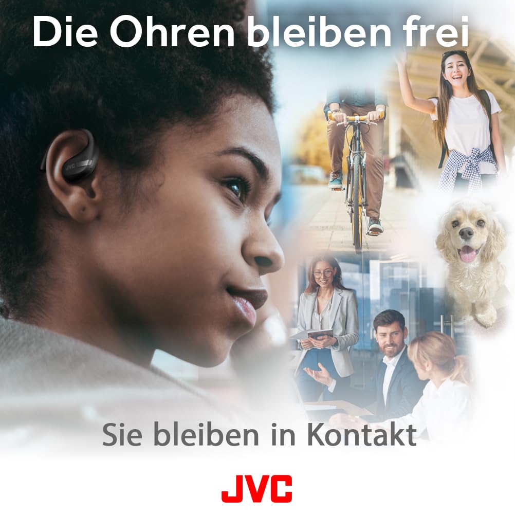 Наушники JVC Nearphones HA-NP50T-B True Wireless Внутриканальные открытый дизайн активное шумоподавление мультипоинт IPX4 приглушение микрофона 38 часов работы BT 5.3 черный, фото №5