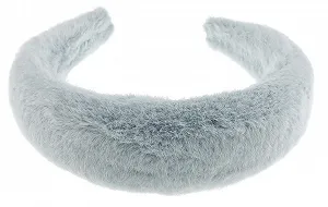 Обруч Жіночий зі штучного хутра Блакитний - Фото 1