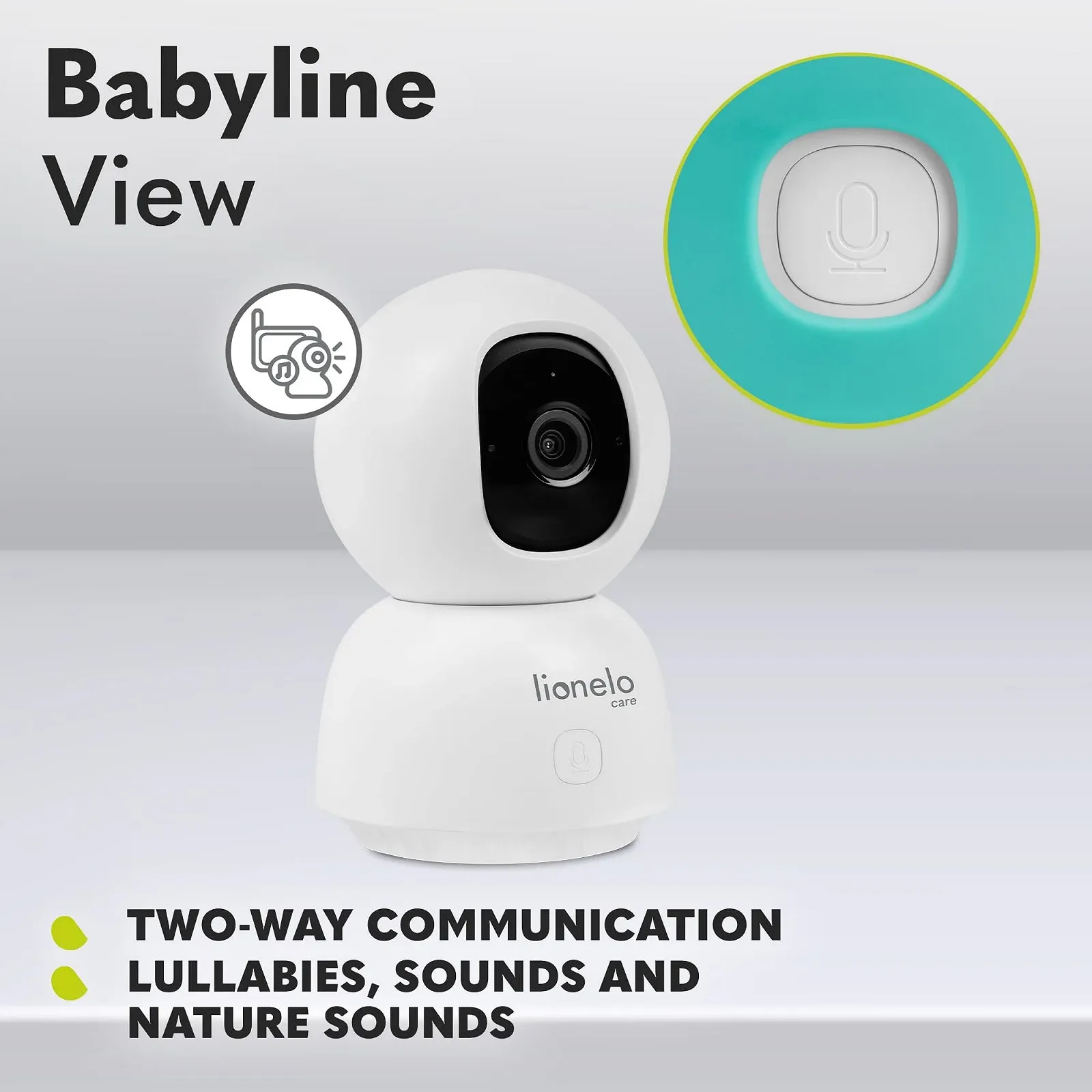 Видеоняня Lionelo Babyline View 330° App Controlled Two-Way Communication Motion Sensor White/Wood, фото №5 Видеоняня Lionelo Babyline View 330° App Controlled Two-Way Communication Motion Sensor White/Wood, фото №5