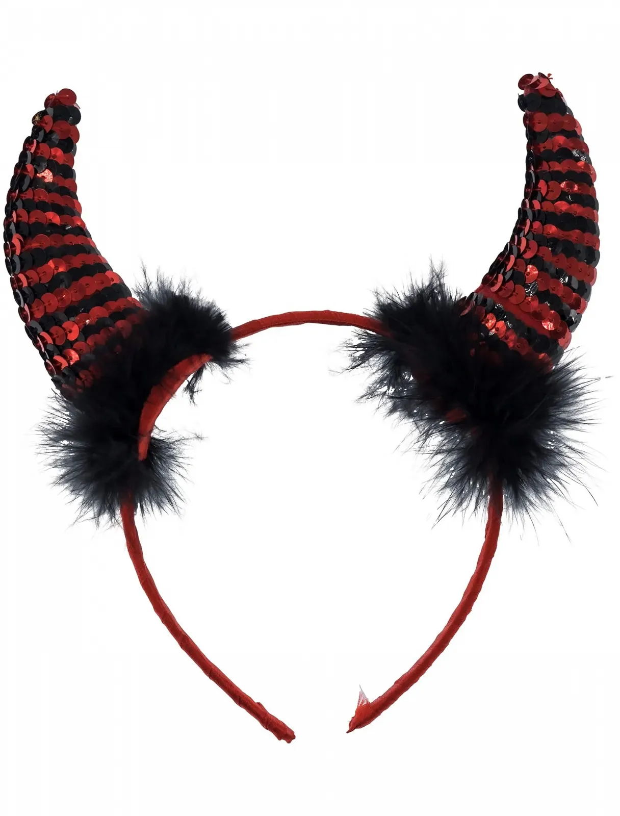 Обруч Deiters Диявол Блискітки Червоно/Чорний в смужку, фото №4