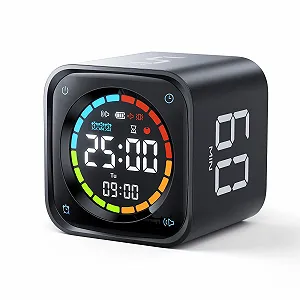 Таймер Pomodoro TK3 Cube 5/10/30/60 минут USB-C Черный - Фото 1