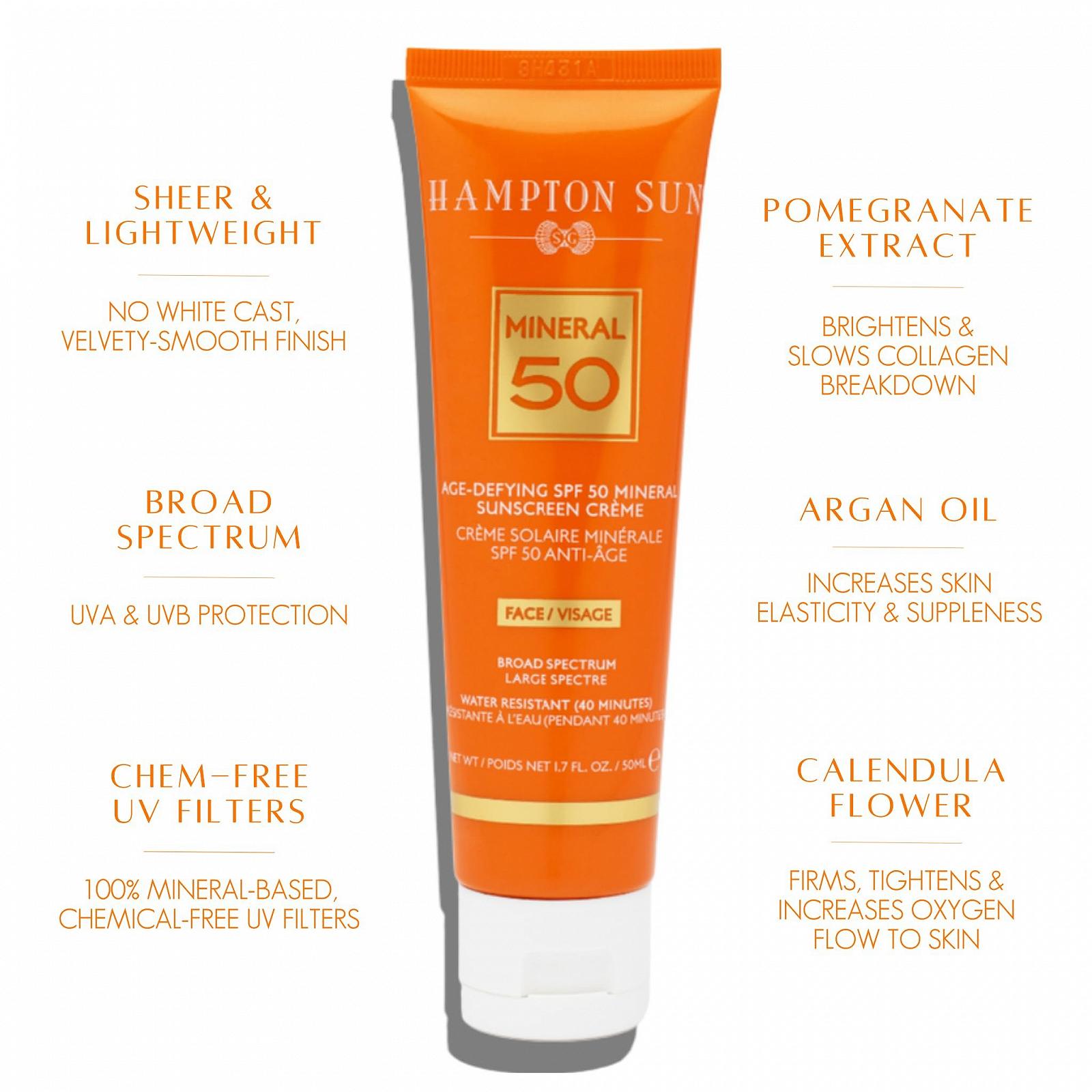 Сонцезахисний крем Hampton Sun Mineral Age Defying SPF 50 50 мл, фото №3