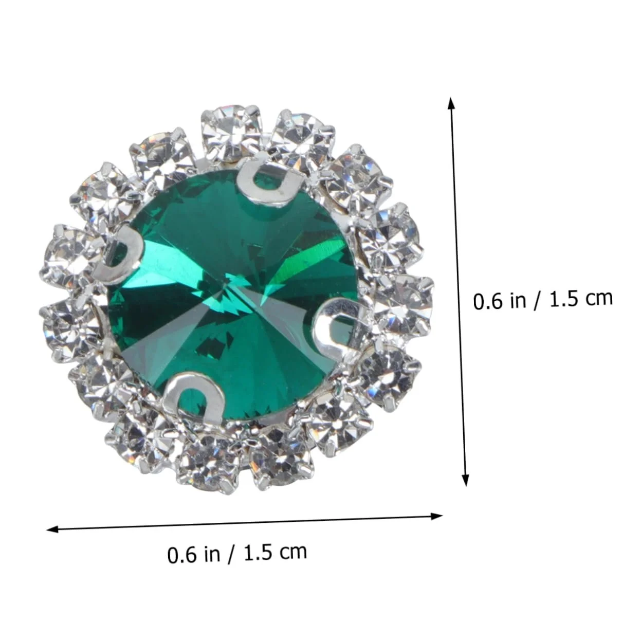 Стрази Плоскі круглі COHEALI 60 штук, зелені, фото №8