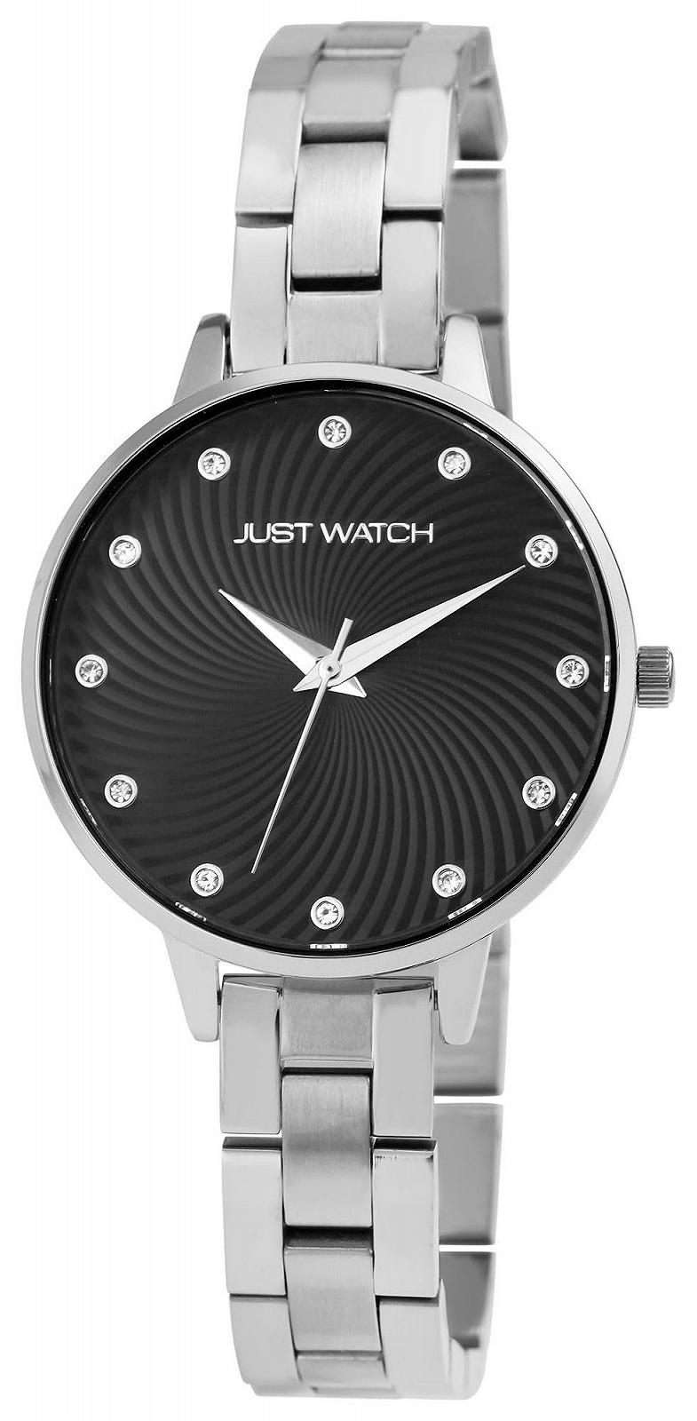 Женские часы Just Watch, нержавеющая сталь, браслет-звено 22 см, диаметр 34 мм, 12 мм, серебристый, фото №1