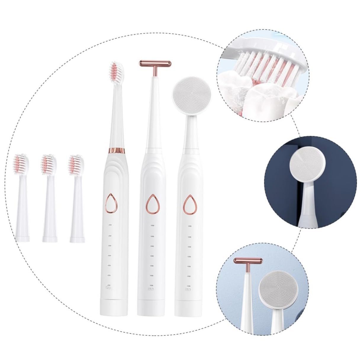 Електрична зубна щітка WRITWAA Mouth Cleaning Brush Біла ABS, фото №5