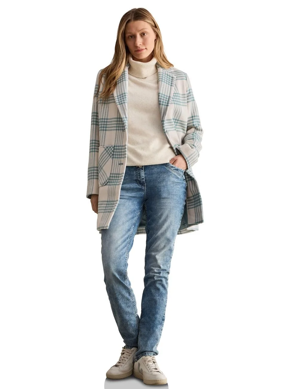 Пальто в клітинку Cecil Жіноче, фото №1 Пальто в клітинку Cecil Жіноче, фото №1