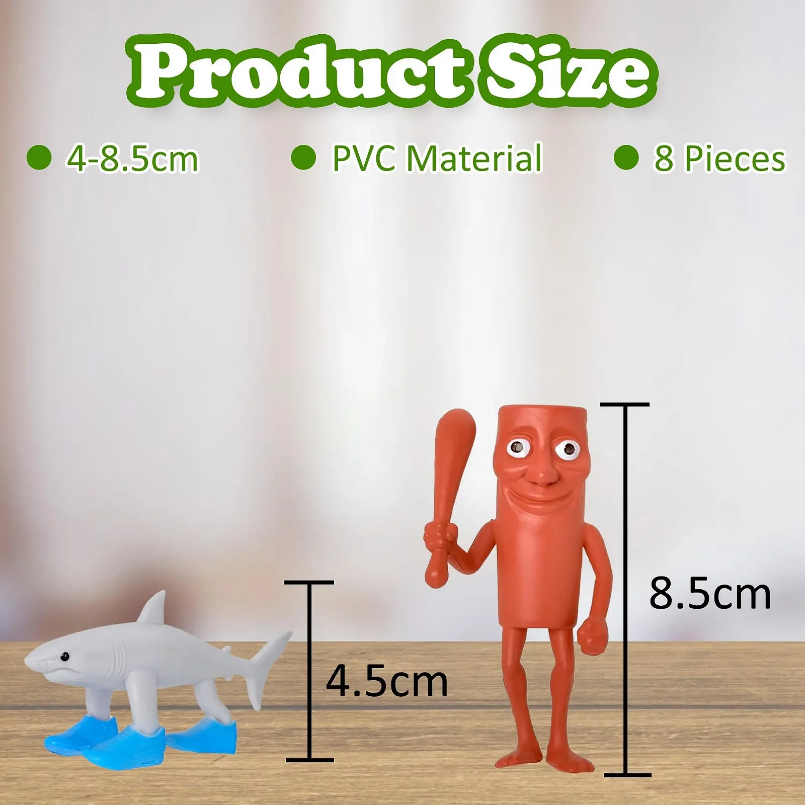 Набір фігурок Gensly Tung Sahur Tralero Tralala 8 штук 4-8 см, фото №2