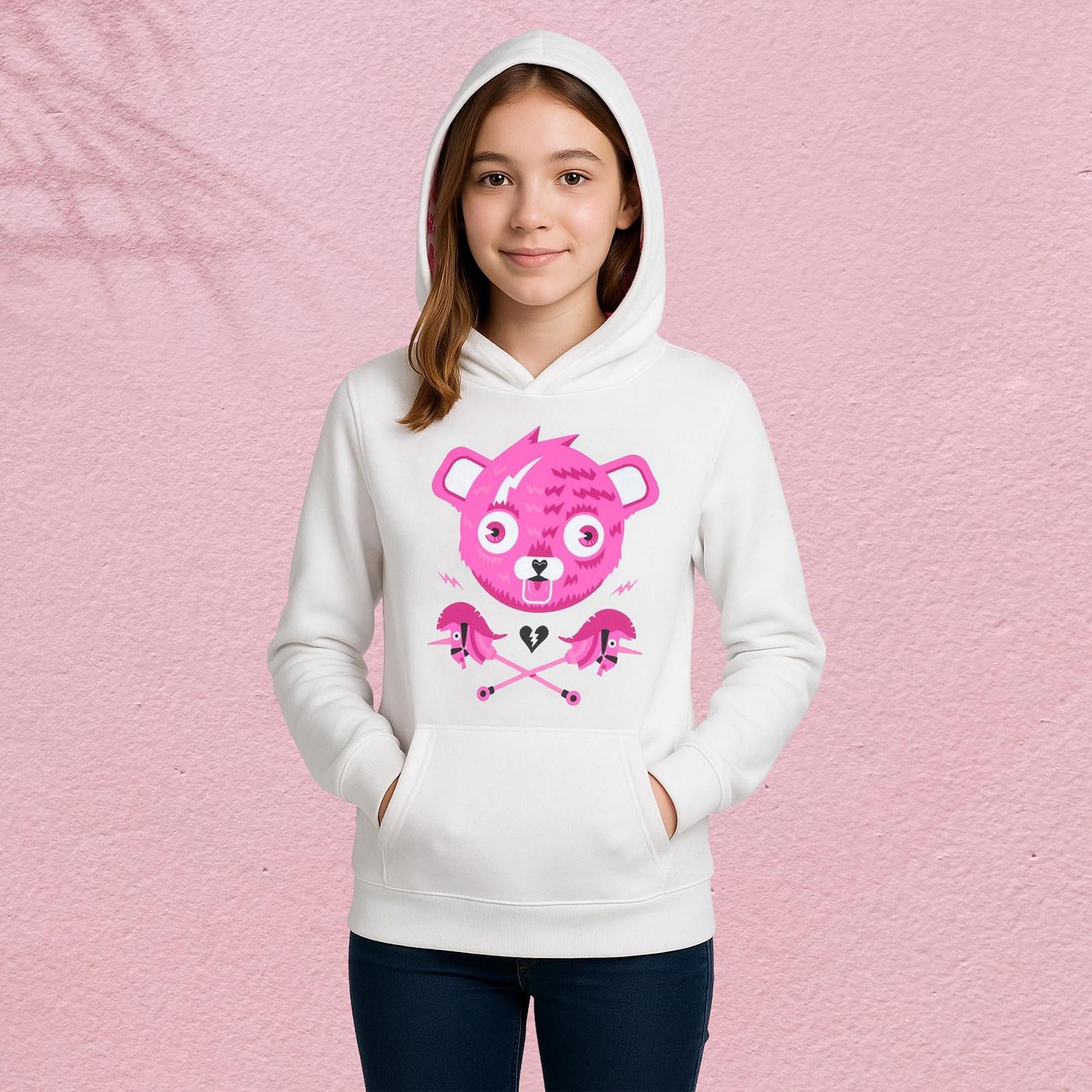 Худі FORTNITE Cuddly Bear Білий Довгий Рукав Дитячий Унісекс, фото №5