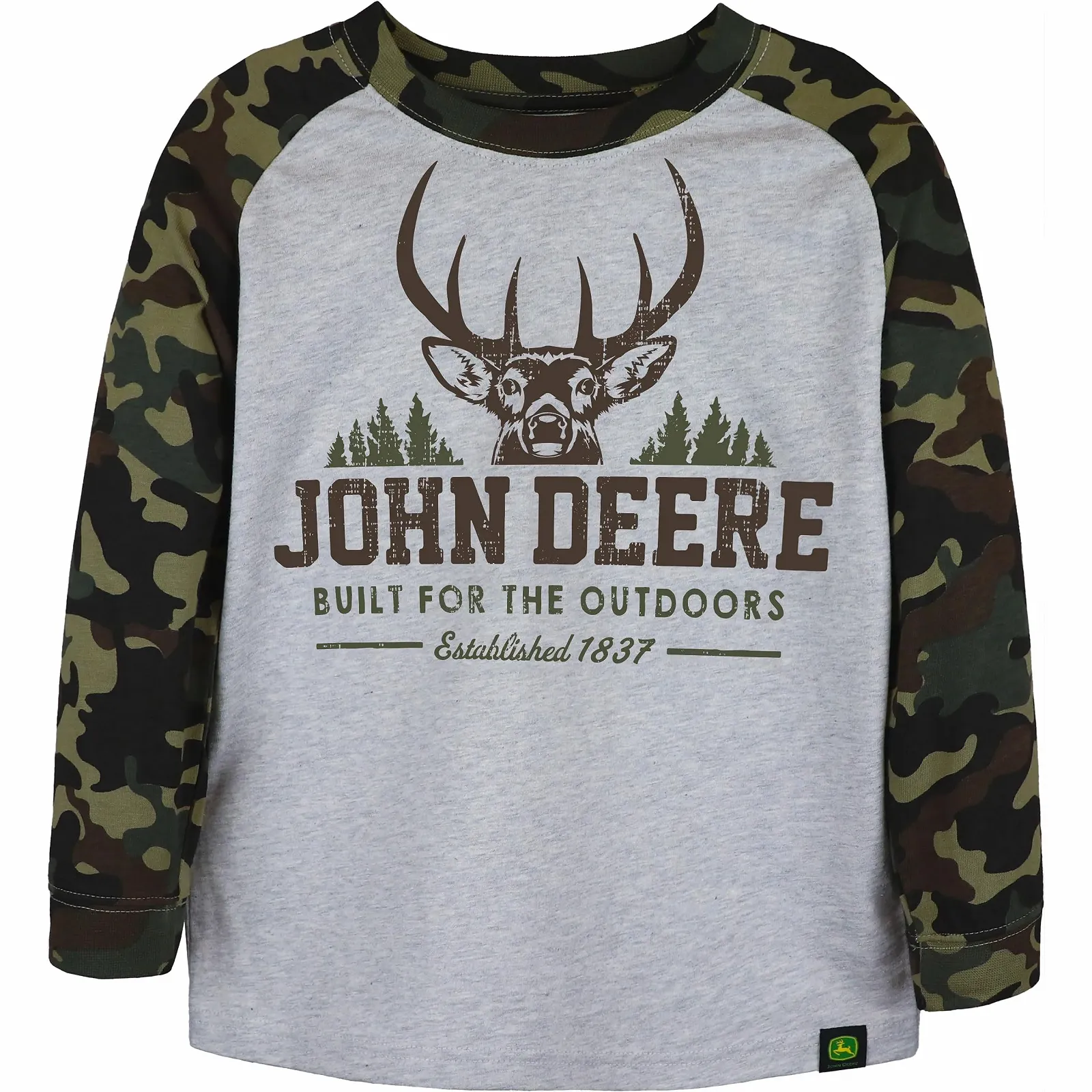Толстовка JOHN DEERE Детская Камуфляжные Акценты - Серый, 5-8 лет, фото №1